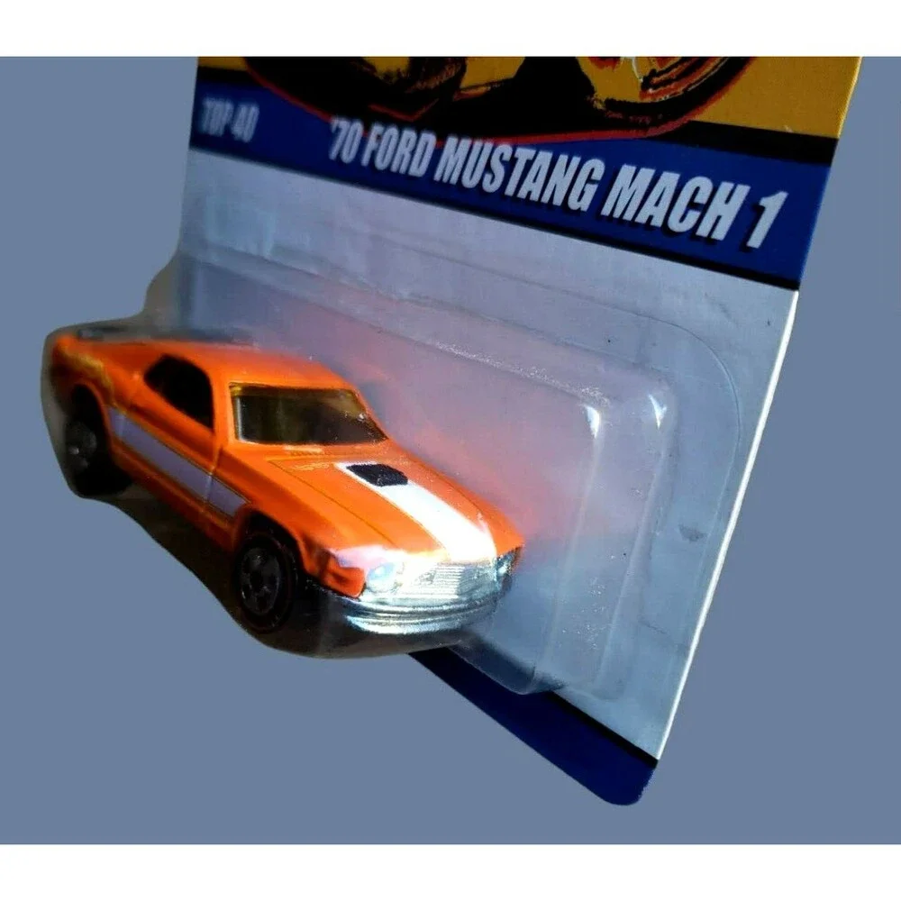 2008 Hot Wheels '70 FORD MUSTANG MACH I Since '68 TOP 40 Orange 1:64 #M1544 MOC